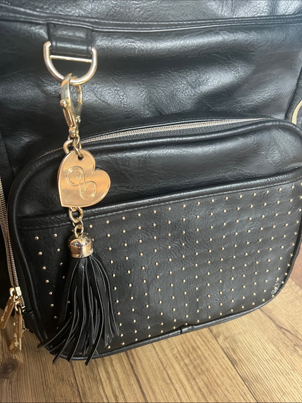 Chelsea + Cole For Itzy Ritzy Diaper Bag The Boss Studded Backpack - Picture 3 of 14